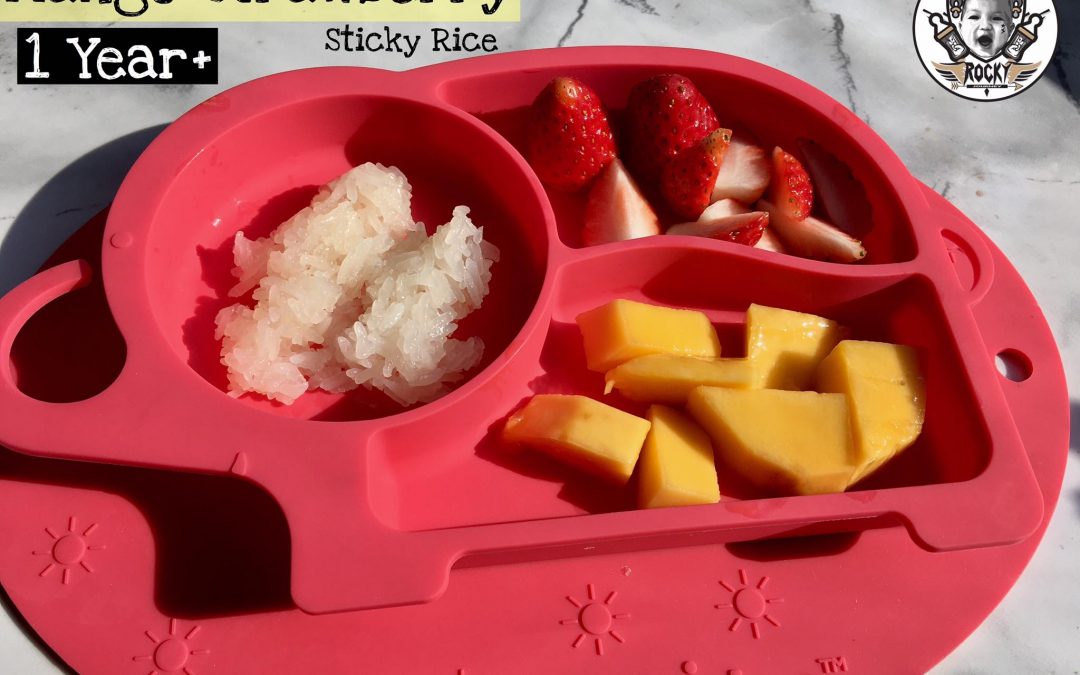 Mango’n Strawberry Sticky Rice เมนู 1 ขวบ+